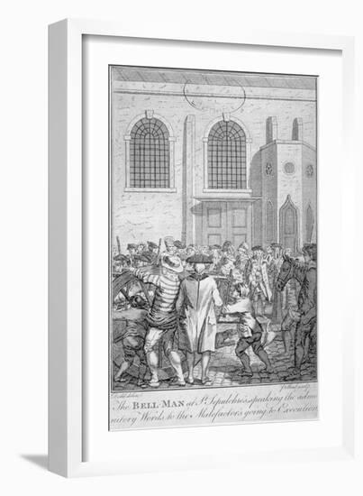 Bell Man at St Sepulchre Church, City of London, 1785-James Pollard-Framed Giclee Print