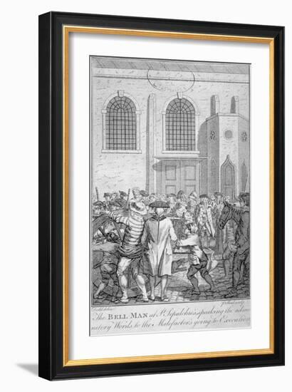 Bell Man at St Sepulchre Church, City of London, 1785-James Pollard-Framed Giclee Print