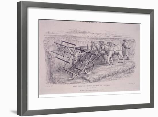 Bell's Improved Reaping Machine by Crosskill, C1840S-Joseph Wilson Lowry-Framed Giclee Print