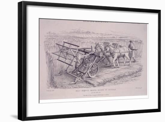 Bell's Improved Reaping Machine by Crosskill, C1840S-Joseph Wilson Lowry-Framed Giclee Print