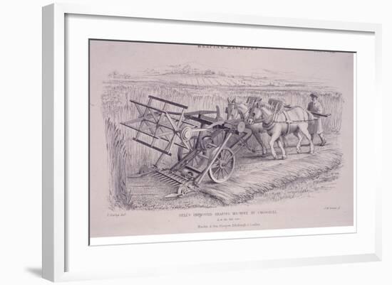 Bell's Improved Reaping Machine by Crosskill, C1840S-Joseph Wilson Lowry-Framed Giclee Print