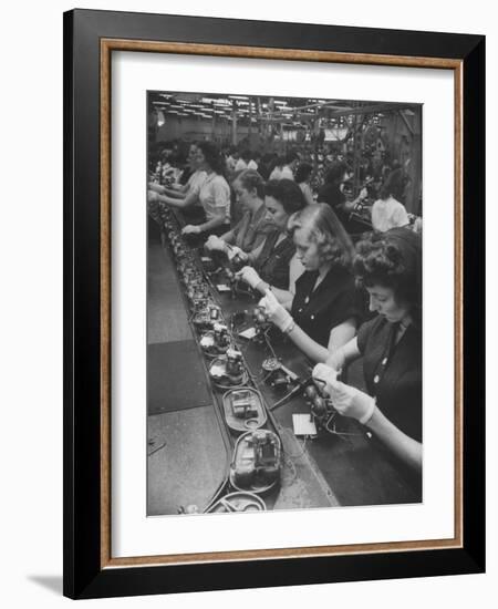 Bell Telephone Assembly Lines-null-Framed Photographic Print