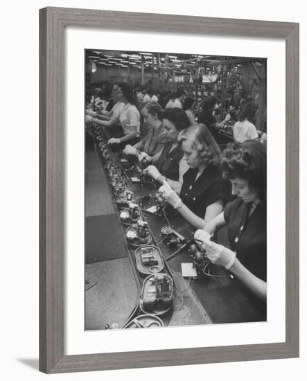 Bell Telephone Assembly Lines-null-Framed Photographic Print