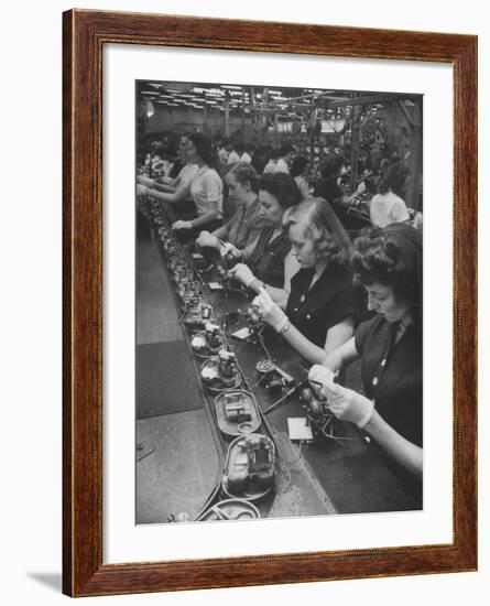 Bell Telephone Assembly Lines-null-Framed Photographic Print