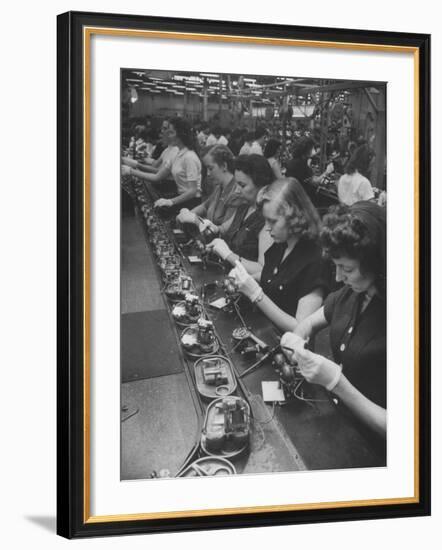 Bell Telephone Assembly Lines-null-Framed Photographic Print