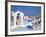 Bell Tower and Blue Domes of Church in Village of Oia, Santorini, Greece-Darrell Gulin-Framed Photographic Print