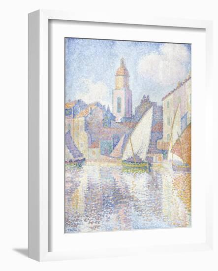 Bell Tower at Saint Tropez, 1896-Paul Signac-Framed Giclee Print