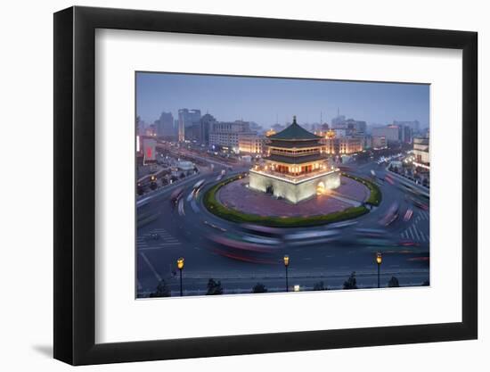 Bell Tower in Middle of Traffic Circle-Paul Souders-Framed Photographic Print