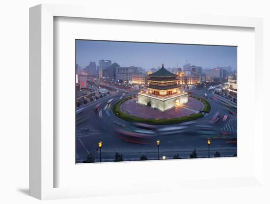 Bell Tower in Middle of Traffic Circle-Paul Souders-Framed Photographic Print