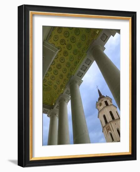 Bell Tower of the Cathedral, Vilnius, Lithuania-Keren Su-Framed Photographic Print