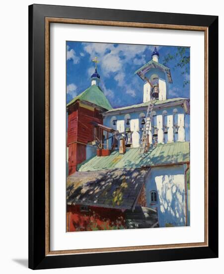 Bell Tower of the Pskovo-Pechersky Monastery-Sergei Arsenyevich Vinogradov-Framed Giclee Print