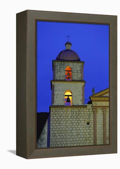 Bell Tower of the Santa Barbara Mission Church-Bruce Burkhardt-Framed Premier Image Canvas