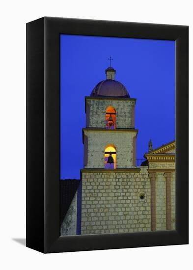 Bell Tower of the Santa Barbara Mission Church-Bruce Burkhardt-Framed Premier Image Canvas