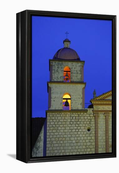 Bell Tower of the Santa Barbara Mission Church-Bruce Burkhardt-Framed Premier Image Canvas