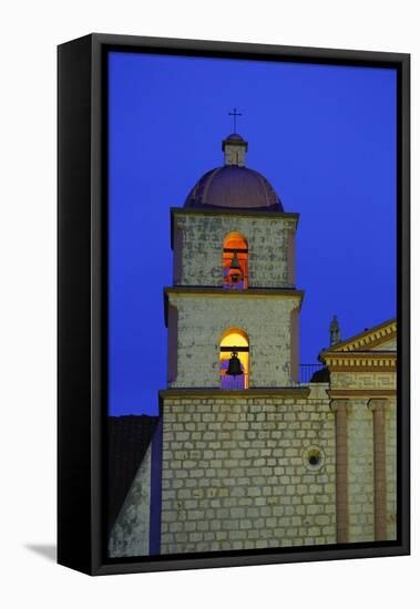 Bell Tower of the Santa Barbara Mission Church-Bruce Burkhardt-Framed Premier Image Canvas