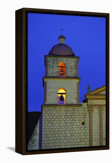 Bell Tower of the Santa Barbara Mission Church-Bruce Burkhardt-Framed Premier Image Canvas