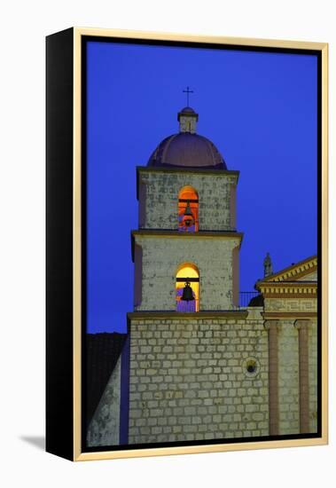 Bell Tower of the Santa Barbara Mission Church-Bruce Burkhardt-Framed Premier Image Canvas