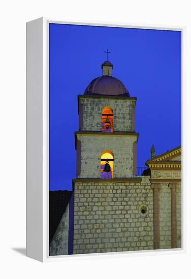 Bell Tower of the Santa Barbara Mission Church-Bruce Burkhardt-Framed Premier Image Canvas