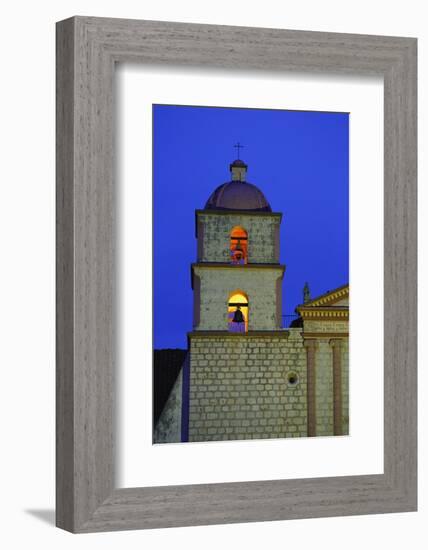 Bell Tower of the Santa Barbara Mission Church-Bruce Burkhardt-Framed Photographic Print