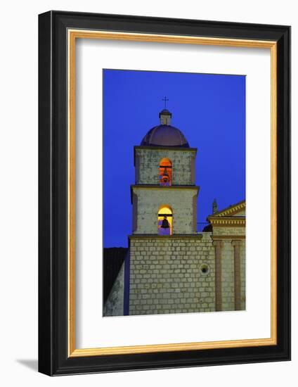 Bell Tower of the Santa Barbara Mission Church-Bruce Burkhardt-Framed Photographic Print