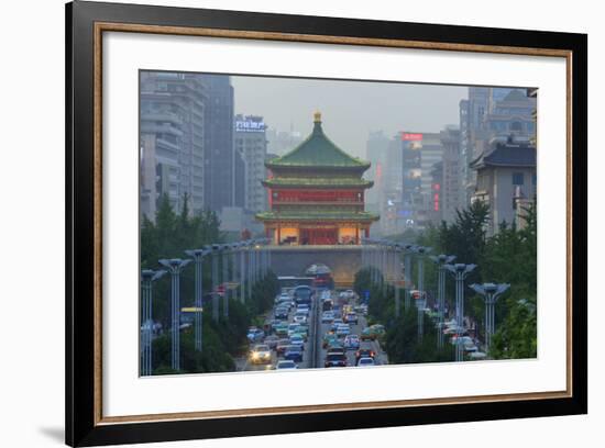 Bell Tower, Views from Atop City Wall, Xi'An, China-Stuart Westmorland-Framed Photographic Print