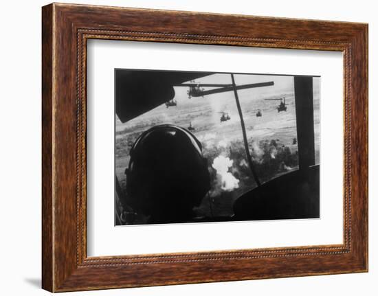 Bell Uh-1 Huey Squadron Firing on Vietcong-Dirck Halstead-Framed Photographic Print