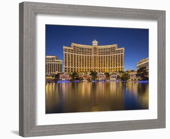 Bellagio Hotel, Lake Bellagio, Strip, South Las Vegas Boulevard, Las Vegas, Nevada, Usa-Rainer Mirau-Framed Photographic Print