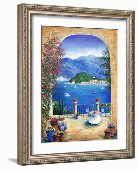 Bellagio Lake Como, From the Terrace-Marilyn Dunlap-Framed Art Print