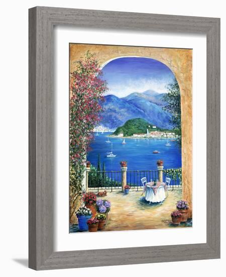 Bellagio Lake Como, From the Terrace-Marilyn Dunlap-Framed Art Print