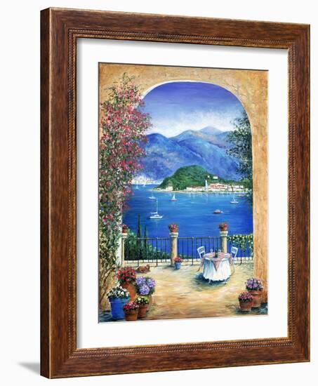 Bellagio Lake Como, From the Terrace-Marilyn Dunlap-Framed Art Print