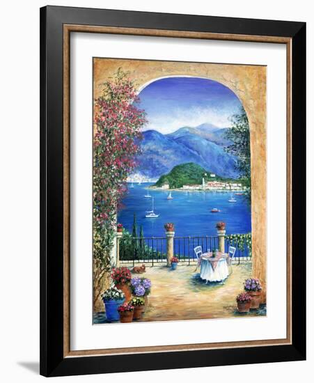 Bellagio Lake Como, From the Terrace-Marilyn Dunlap-Framed Art Print