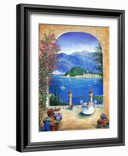 Bellagio Lake Como, From the Terrace-Marilyn Dunlap-Framed Art Print