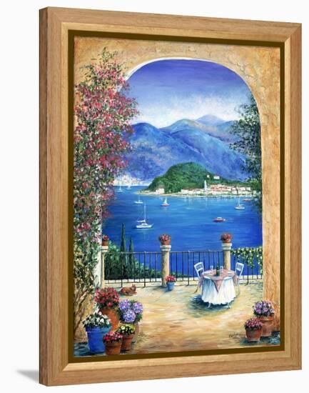 Bellagio Lake Como, From the Terrace-Marilyn Dunlap-Framed Stretched Canvas