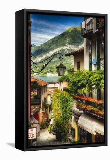 Bellagio Street View, Lake Como, Italy-George Oze-Framed Premier Image Canvas
