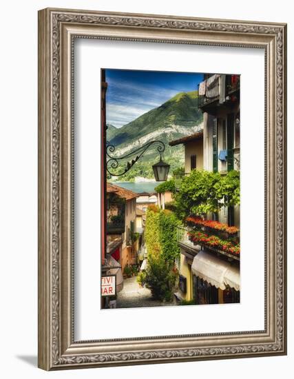 Bellagio Street View, Lake Como, Italy-George Oze-Framed Photographic Print