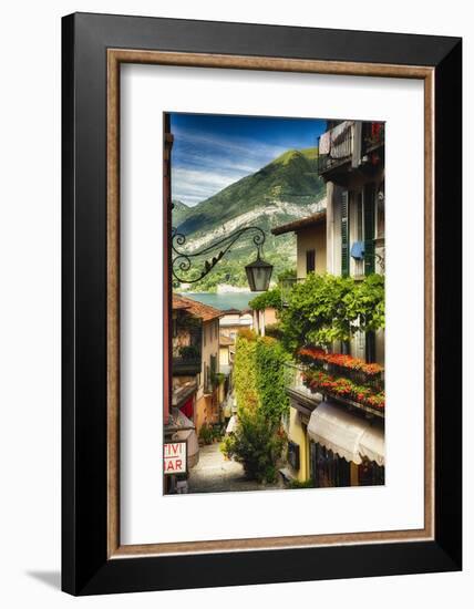 Bellagio Street View, Lake Como, Italy-George Oze-Framed Photographic Print