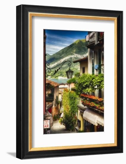 Bellagio Street View, Lake Como, Italy-George Oze-Framed Photographic Print