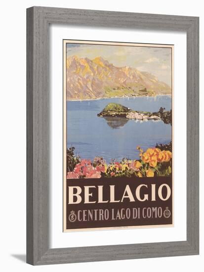 Bellagio Travel Poster-null-Framed Art Print