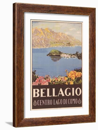 Bellagio Travel Poster--Framed Art Print