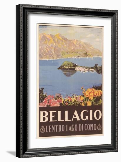 Bellagio Travel Poster-null-Framed Art Print