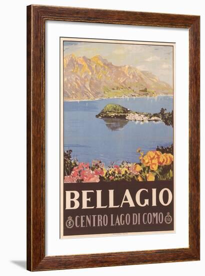 Bellagio Travel Poster-null-Framed Art Print