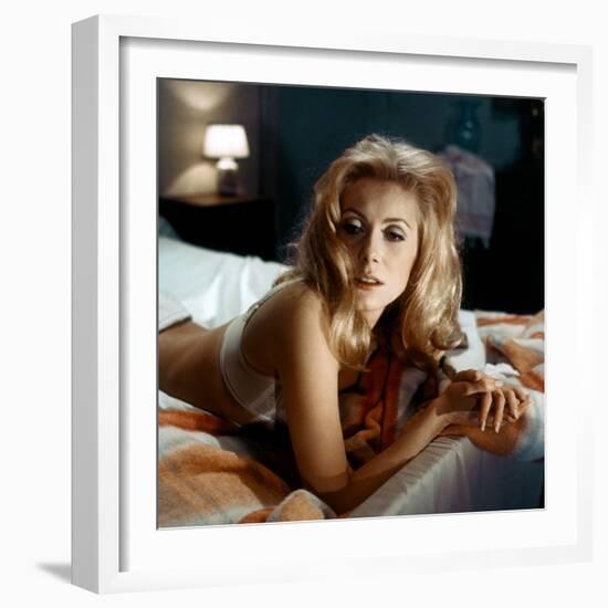 Belle by jour by Luis Bunuel with Catherine Deneuve, 1967 (photo)-null-Framed Photo