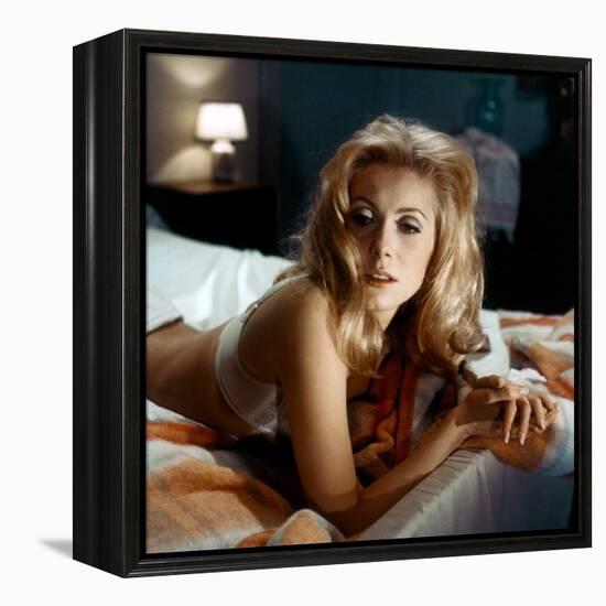 Belle by jour by Luis Bunuel with Catherine Deneuve, 1967 (photo)-null-Framed Stretched Canvas