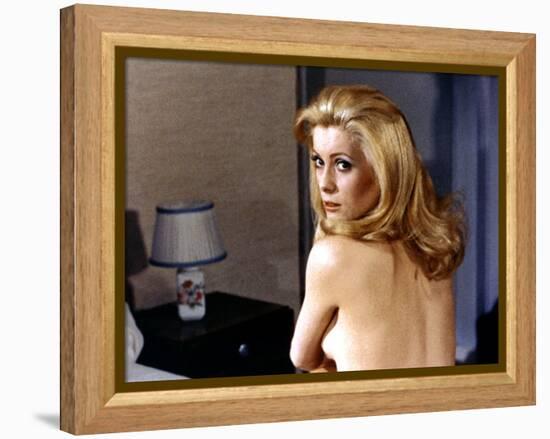 Belle by jour by LuisBunuel with Catherine Deneuve, 1967 (d'apres JosephKessel) (photo)-null-Framed Stretched Canvas