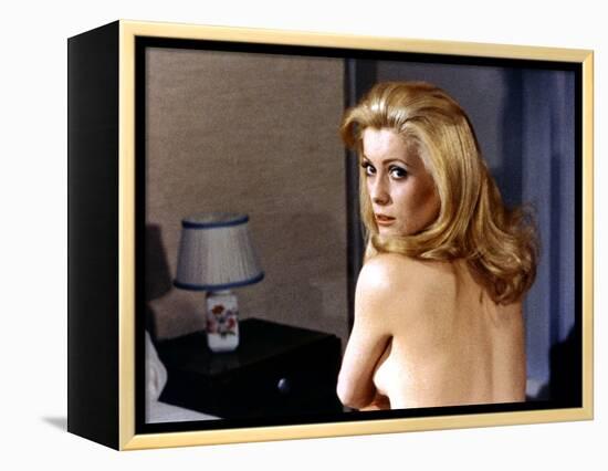 Belle by jour by LuisBunuel with Catherine Deneuve, 1967 (d'apres JosephKessel) (photo)-null-Framed Stretched Canvas