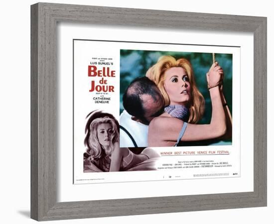 Belle de Jour, Michel Piccoli, Catherine Deneuve, 1967-null-Framed Art Print