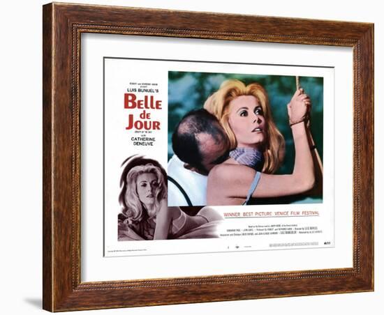 Belle de Jour, Michel Piccoli, Catherine Deneuve, 1967-null-Framed Art Print