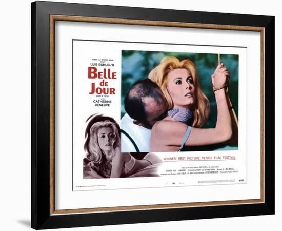 Belle de Jour, Michel Piccoli, Catherine Deneuve, 1967-null-Framed Art Print