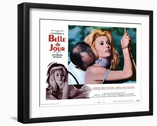 Belle de Jour, Michel Piccoli, Catherine Deneuve, 1967-null-Framed Art Print