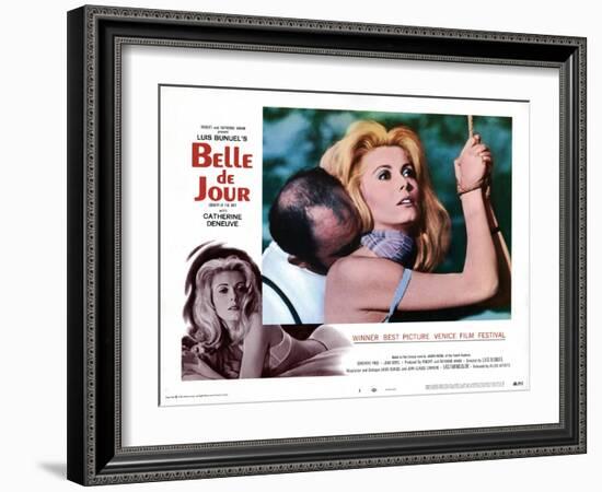 Belle de Jour, Michel Piccoli, Catherine Deneuve, 1967-null-Framed Art Print